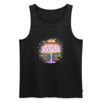 Cake - Men's Premium Organic Tank Top - black - Front - AI Model Male 178 light (178cm)