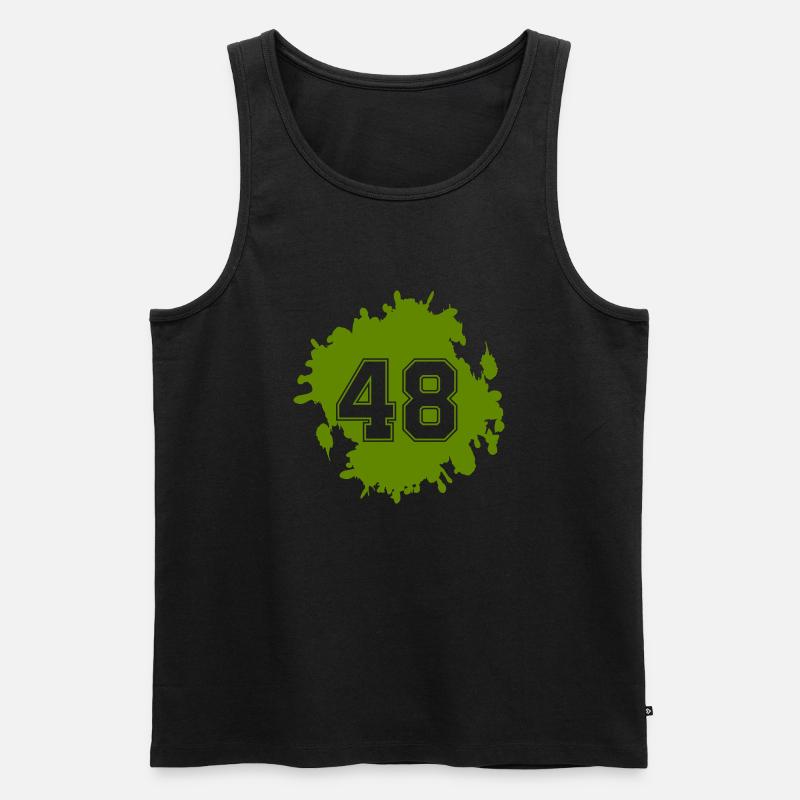 klecks 48 - Männer Premium Bio Tank Top - Schwarz