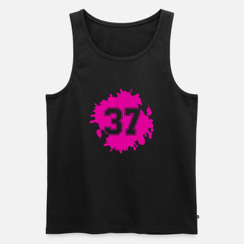 klecks 37 - Männer Premium Bio Tank Top - Schwarz