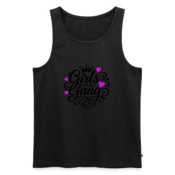 Girl Gang - Men's Premium Organic Tank Top - black - Front - AI Model Male 178 light (178cm)