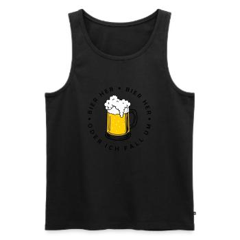 Bees here - Oder ich fall um! - Men's Premium Organic Tank Top - black - Front - AI Model Male 178 light (178cm)