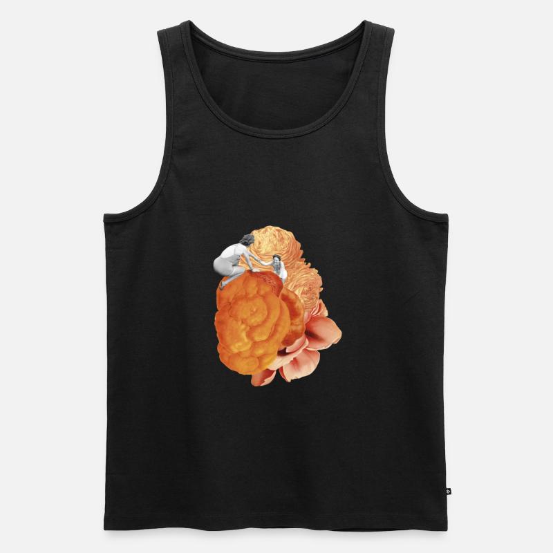 CRESTING BLOOM - Männer Premium Bio Tank Top - Schwarz