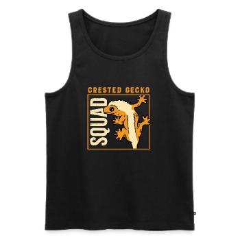 Gecko Squad Cute Lizard Crested Geckos Wildlife - Men's Premium Organic Tank Top - black - Front - Michal (187cm)