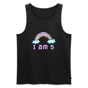 Gift 5 years Birthday I am 5 years old - Men's Premium Organic Tank Top - black - Front - AI Model Male 178 light (178cm)