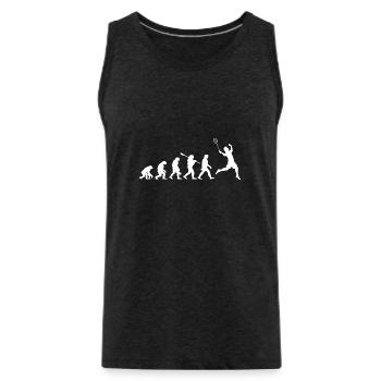 Évolution Badminton Cadeau Pour Joueurs Badminton - Débardeur bio Premium Homme - charbon - Devant - Alexander (188cm)