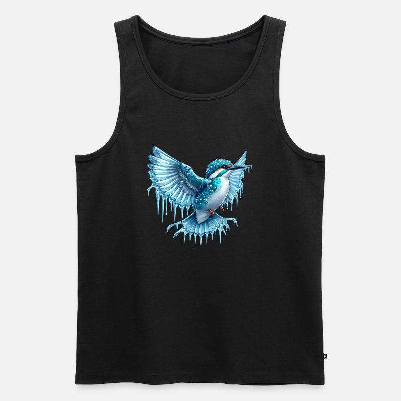 Eisvogel Eis - Männer Premium Bio Tank Top - Schwarz