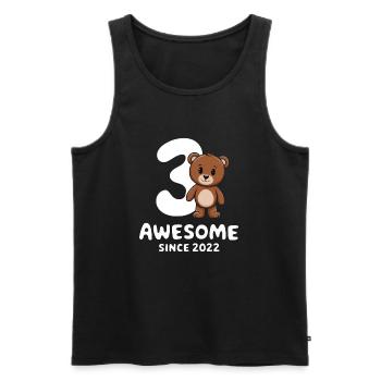 3. Geburtstag - Awesome Since 2022 - Männer Premium Bio Tank Top - Schwarz - Vorne - Michal (187cm)