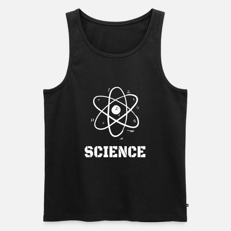 Physics: Science Atom - Men's Premium Organic Tank Top - black