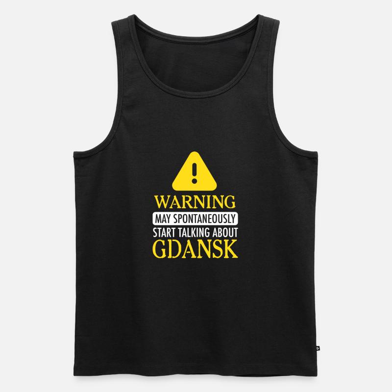 WARNING!: Gdansk - Männer Premium Bio Tank Top - Schwarz