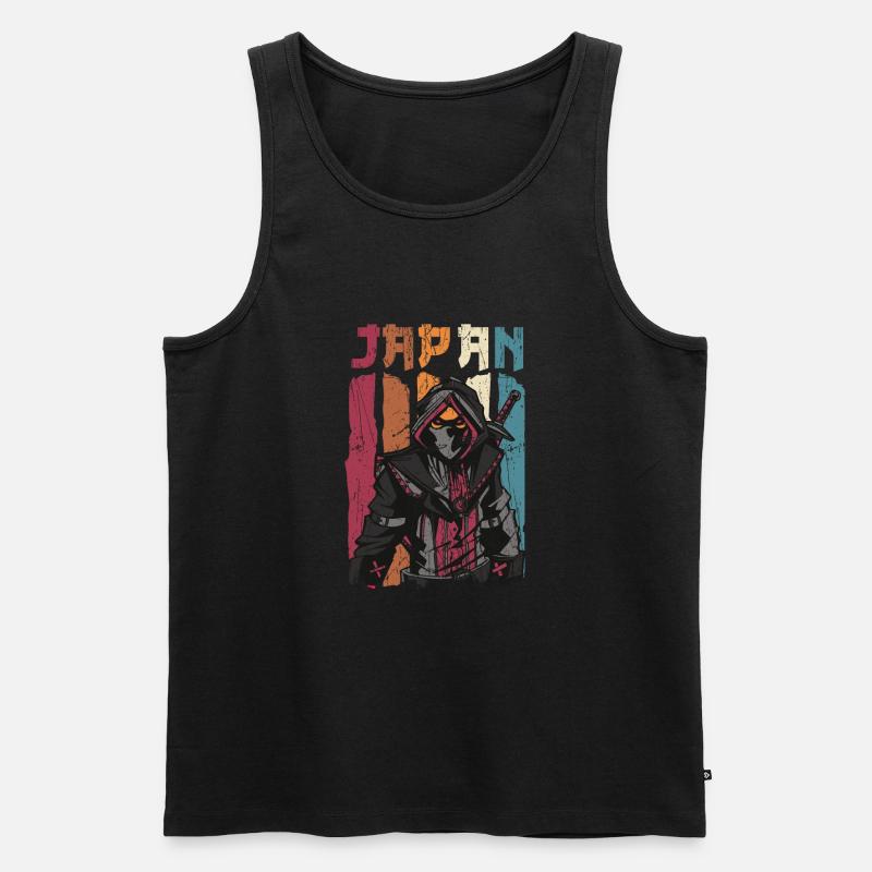 Japan Samurai Ninja Krieger - Männer Premium Bio Tank Top - Schwarz