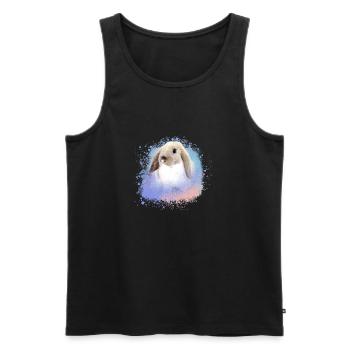 rabbit, rabbit, pink, graffiti, painting, colorful - Men's Premium Organic Tank Top - black - Front - Michal (187cm)