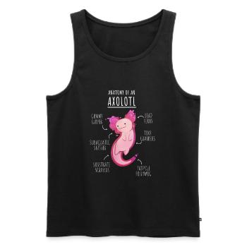 Anatomy of an axolotl - Men's Premium Organic Tank Top - black - Front - Michal (187cm)