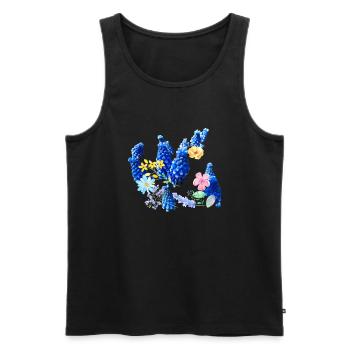 Flowers,Flower,Spring,Blossoms,Hyacinth - Men's Premium Organic Tank Top - black - Front - AI Model Male 178 light (178cm)