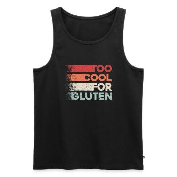 Trop cool pour le gluten - Funny Celiac Design - Débardeur bio Premium Homme - noir - Devant - Michal (187cm)