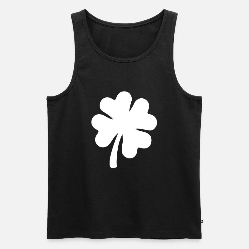 Shamrock - Männer Premium Bio Tank Top - Schwarz