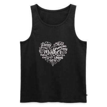 World's Best Mom Family Mother's Day Mama Mum Ever - Men's Premium Organic Tank Top - black - Front - Michal (187cm)