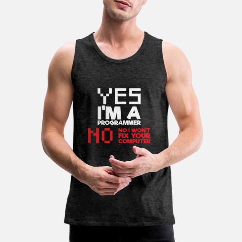 Ja Ich bin ein Programmierer Informatik Computer Männer Premium Bio Tank Top