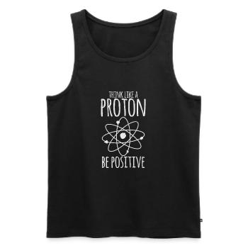 Pensez comme un proton, restez une chimie de physicien positive - Débardeur bio Premium Homme - noir - Devant - Michal (187cm)