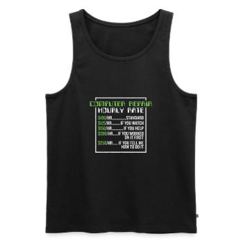 Computer Repair Ingenitor Computer Computer Hours - Men's Premium Organic Tank Top - black - Front - AI Model Male 178 light (178cm)