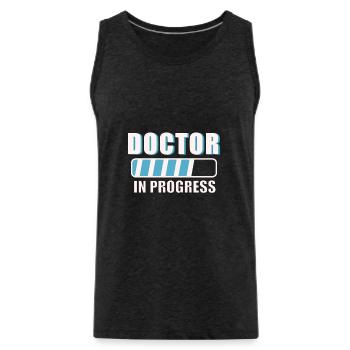 Docteur Docteur Travail Médecins - Débardeur bio Premium Homme - charbon - Devant - Alexander (188cm)
