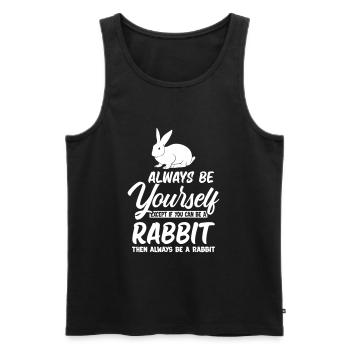Is a Rabbit - Men's Premium Organic Tank Top - black - Front - Michal (187cm)