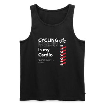Radfahren als Cardio Bicycle Squad Nachhaltige - Männer Premium Bio Tank Top - Schwarz - Vorne - AI Model Male 178 light (178cm)
