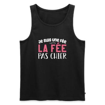 Je Suis Une Fée, La Fée Pas Chier - Débardeur bio Premium Homme - noir - Devant - AI Model Male 178 light (178cm)