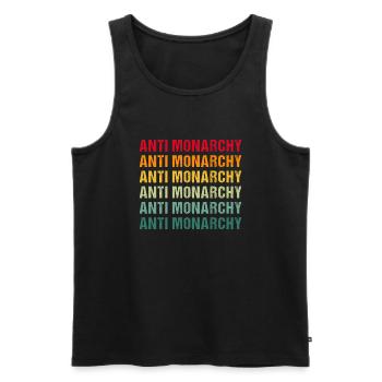 Anti Monarchy Not My Royal Lustige Demokratie - Männer Premium Bio Tank Top - Schwarz - Vorne - AI Model Male 178 light (178cm)