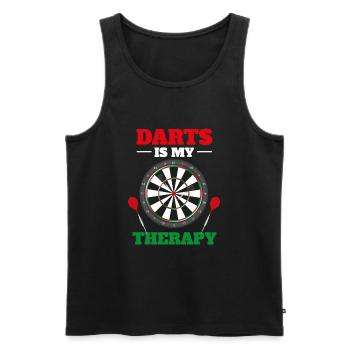 Dart - Débardeur bio Premium Homme - noir - Devant - AI Model Male 178 light (178cm)