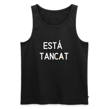 ESTA TANCAT - Men's Premium Organic Tank Top - black - Front - AI Model Male 178 light (178cm)