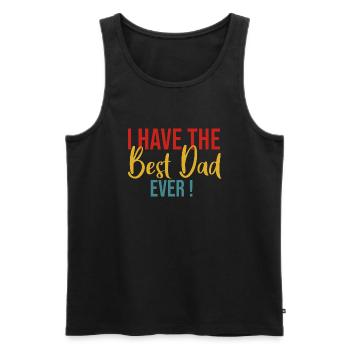 Ich habe den besten Vater aller Zeiten! - Männer Premium Bio Tank Top - Schwarz - Vorne - Michal (187cm)