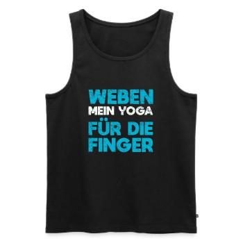 Weben - Mein Yoga Für Die Finger - Männer Premium Bio Tank Top - Schwarz - Vorne - Michal (187cm)