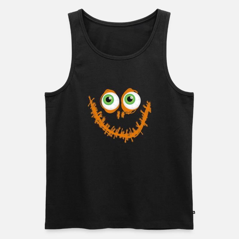 Gesicht,comic,halloween, Monster - Männer Premium Bio Tank Top - Schwarz
