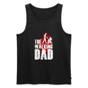 The Walking Dad - Männer Premium Bio Tank Top - Schwarz - Vorne - AI Model Male 178 light (178cm)