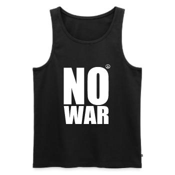 No war - Men's Premium Organic Tank Top - black - Front - AI Model Male 178 light (178cm)