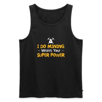 Mining - Men's Premium Organic Tank Top - black - Front - AI Model Male 178 light (178cm)