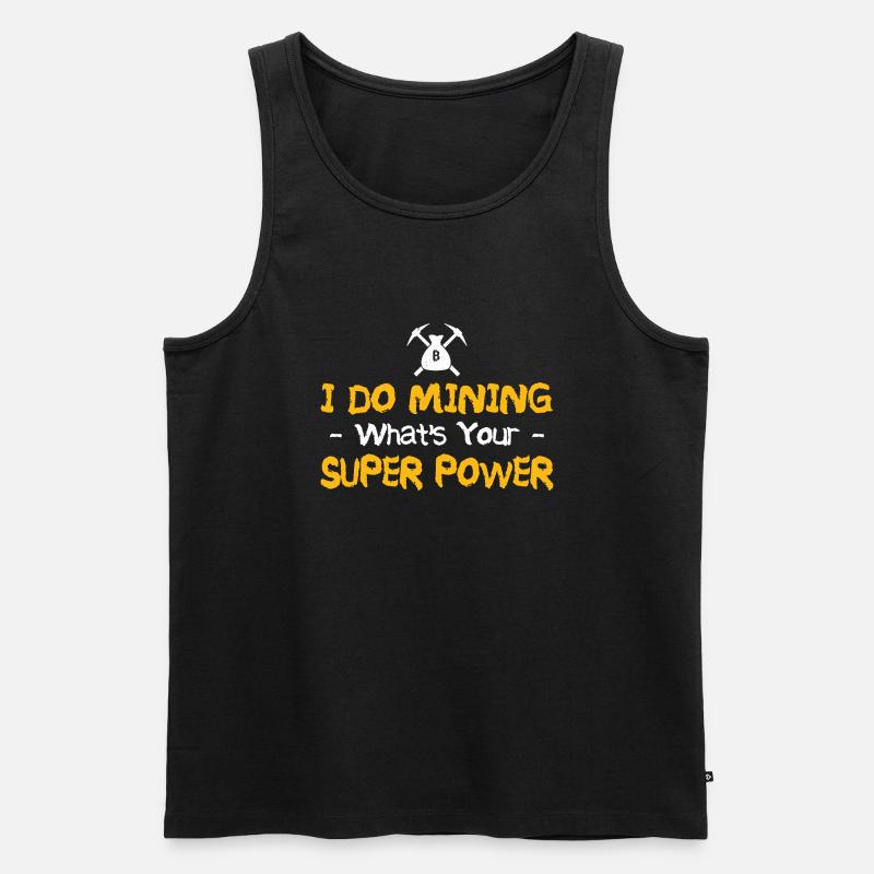 Bergbau - Männer Premium Bio Tank Top - Schwarz