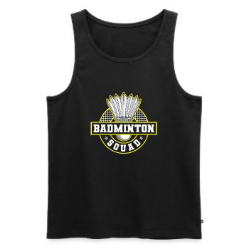 Badminton Squad Hobby Shuttlecock Joueur de - Débardeur bio Premium Homme - noir - Devant - AI Model Male 178 light (178cm)