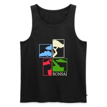 Bonsai Bonsai Show Shohin Japanese Bonsai Art - Men's Premium Organic Tank Top - black - Front - Michal (187cm)