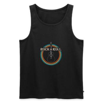 Rock and Roll - Männer Premium Bio Tank Top - Schwarz - Vorne - Michal (187cm)