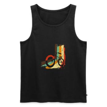 Retro bike vintage - Men's Premium Organic Tank Top - black - Front - AI Model Male 178 light (178cm)
