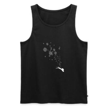 Diving and exploring - Men's Premium Organic Tank Top - black - Front - AI Model Male 178 light (178cm)