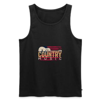 Guitar country music - Men's Premium Organic Tank Top - black - Front - Michal (187cm)