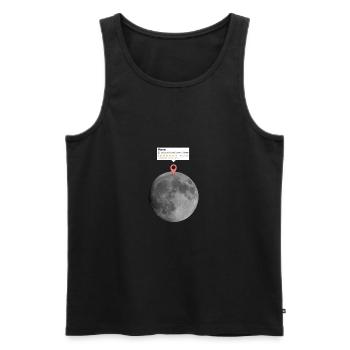 Été sur la lune - Débardeur bio Premium Homme - noir - Devant - Michal (187cm)