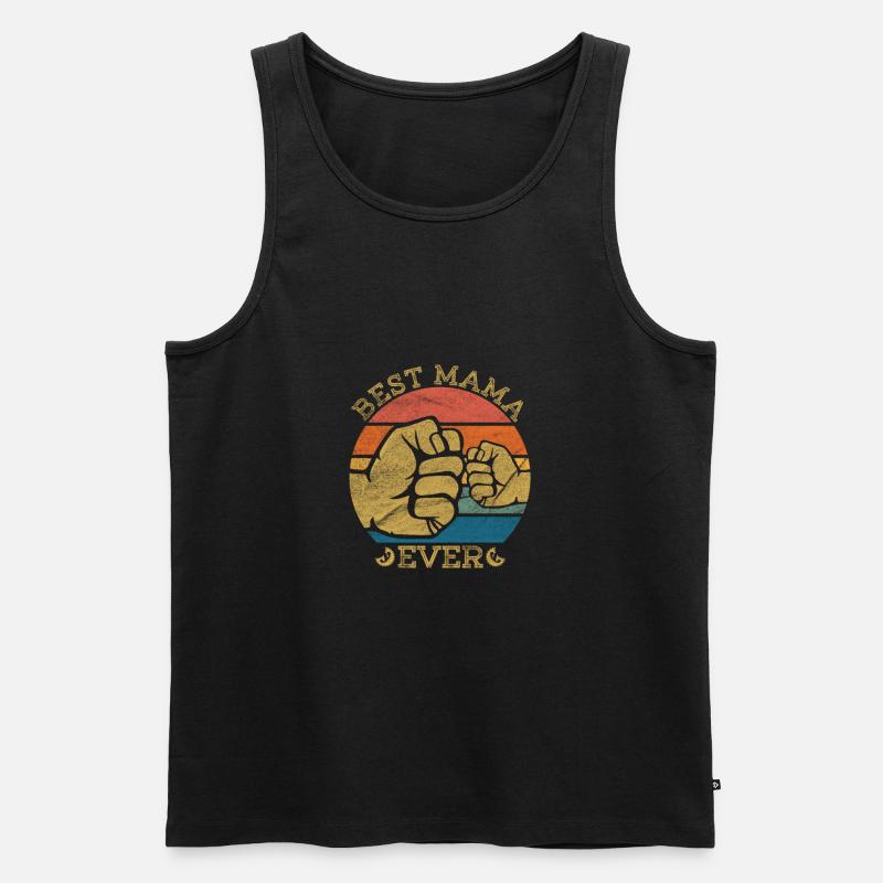Beste Mama - Männer Premium Bio Tank Top - Schwarz