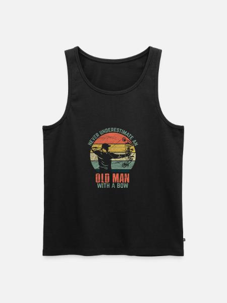 bow and arrow - Men's Premium Organic Tank Top - black