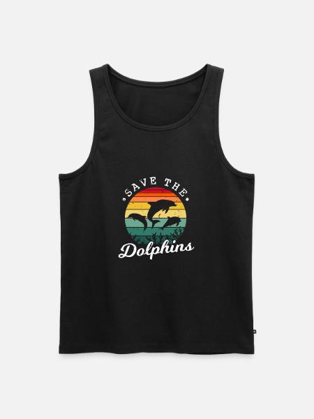 Save the dolphins - Men's Premium Organic Tank Top - black