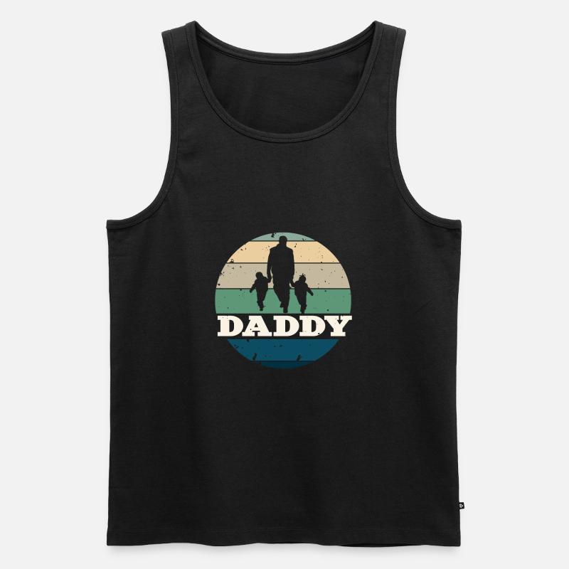 Papa - Männer Premium Bio Tank Top - Schwarz