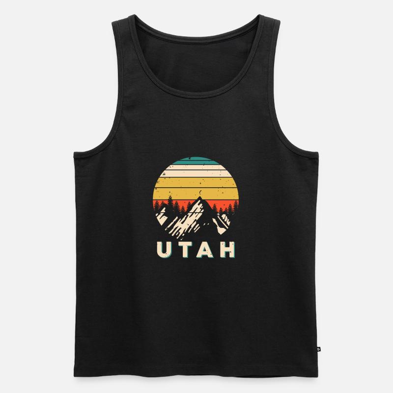 Utah - Männer Premium Bio Tank Top - Schwarz