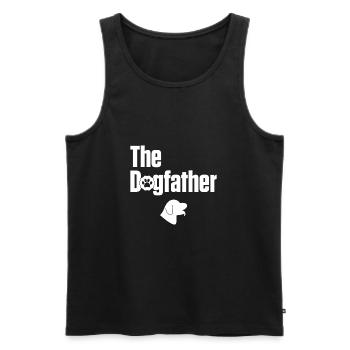 Hundevater - Männer Premium Bio Tank Top - Schwarz - Vorne - AI Model Male 178 light (178cm)